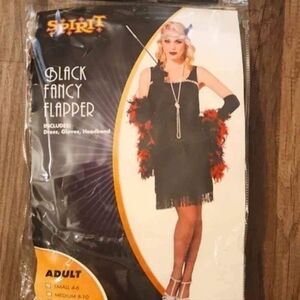 Fancy Flapper Black Costume (Dress Only) Size Small Never Worn.1920 's party